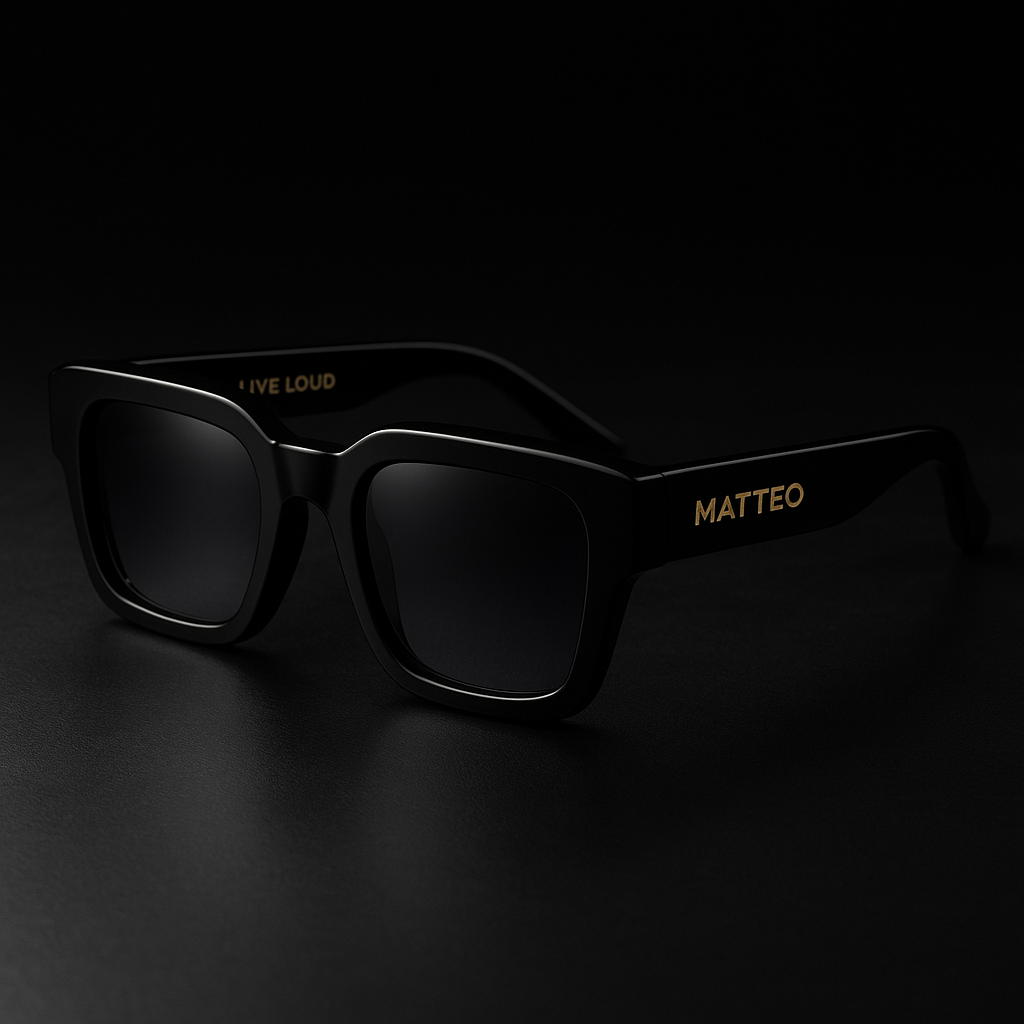Zonnebril Midnight Black Unisex
